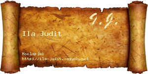 Ila Judit névjegykártya